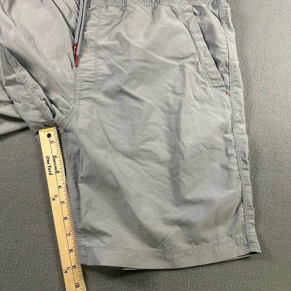 The North Face Mens Class V Pull-On Shorts Grey Orange Hiking Nylon L TCV4